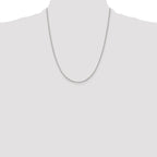 Sterling Silver 1.25mm 8 Sided w/ ext. Box Chain