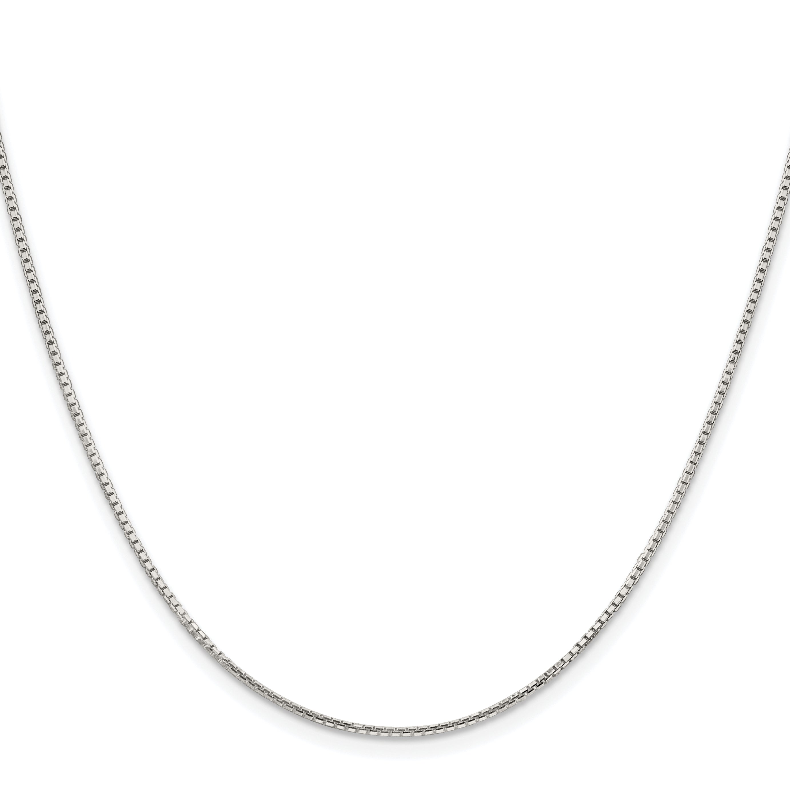 Sterling Silver Rhodium-Plated Box Chain Necklace 1.25mm Secondary image