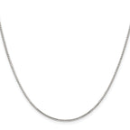 Sterling Silver Rhodium-plated 1.25mm 8 Sided Box Chain