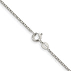 Sterling Silver Rhodium-plated 1.25mm 8 Sided Box Chain
