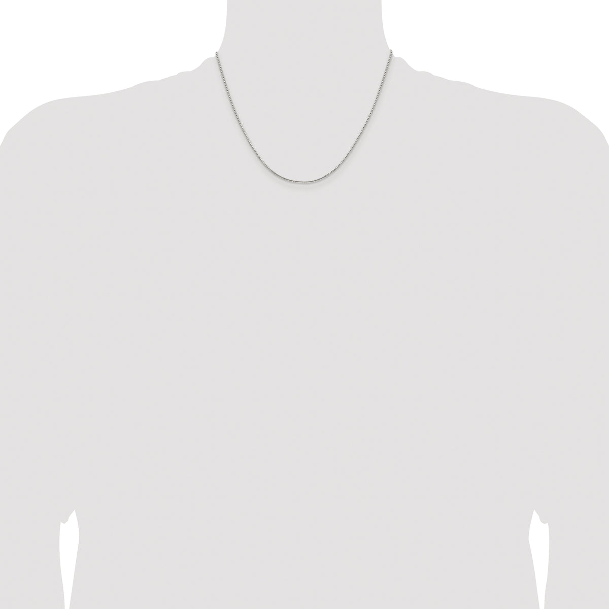 Sterling Silver Rhodium-plated 1.25mm 8 Sided Box Chain
