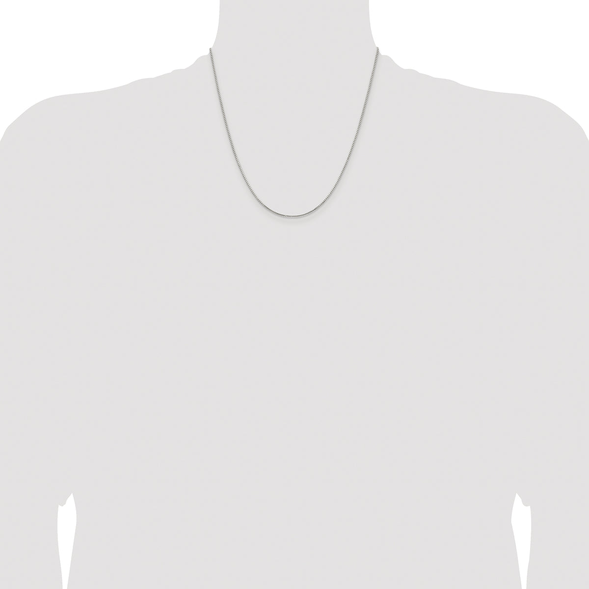 Sterling Silver Rhodium-plated 1.25mm 8 Sided Box Chain