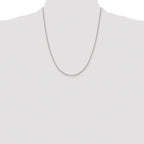 Sterling Silver Rhodium-plated 1.25mm 8 Sided Box Chain