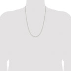 Sterling Silver Rhodium-plated 1.25mm 8 Sided Box Chain
