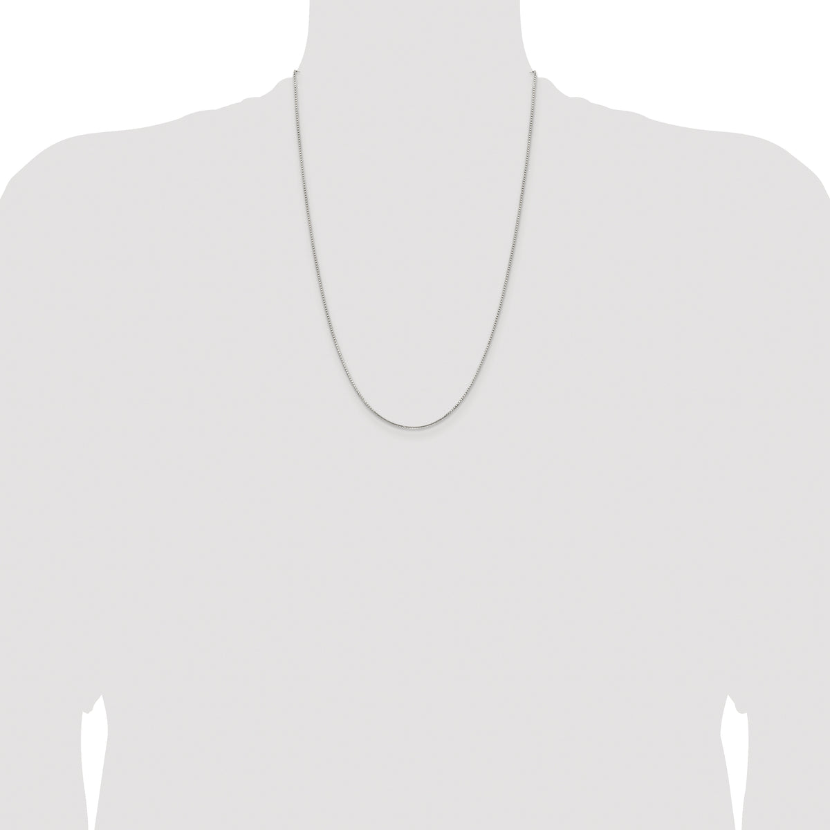 Sterling Silver Rhodium-plated 1.25mm 8 Sided Box Chain