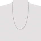 Sterling Silver Rhodium-plated 1.25mm 8 Sided Box Chain