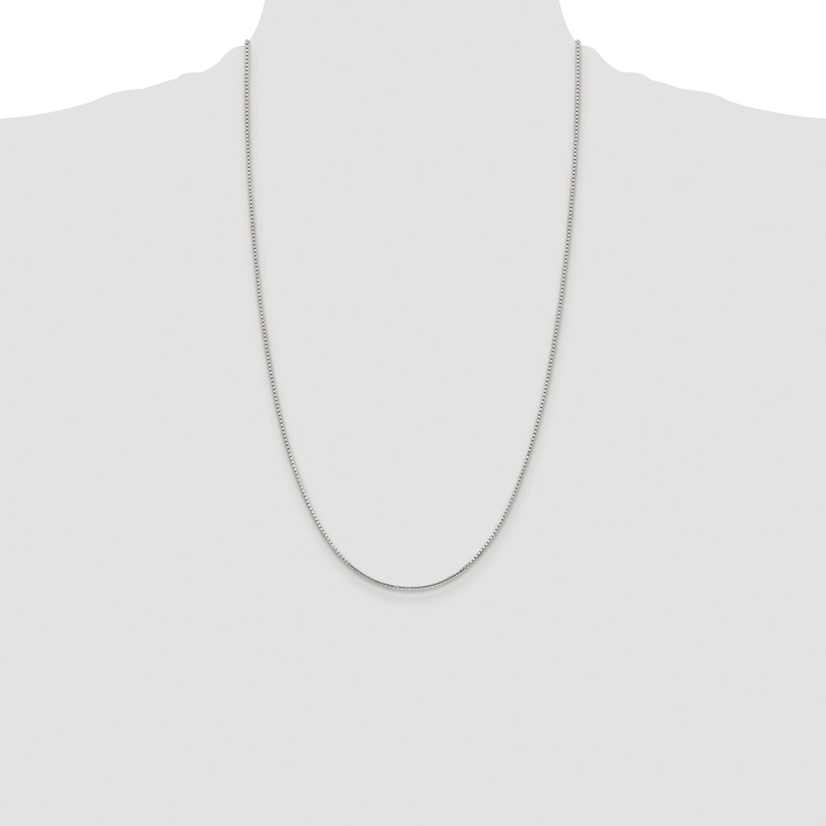 Sterling Silver Rhodium-plated 1.25mm 8 Sided Box Chain