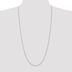 Sterling Silver Rhodium-plated 1.25mm 8 Sided Box Chain