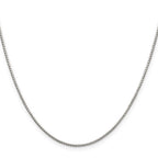 Sterling Silver 1.35mm 8 Sided w/ ext. Box Chain