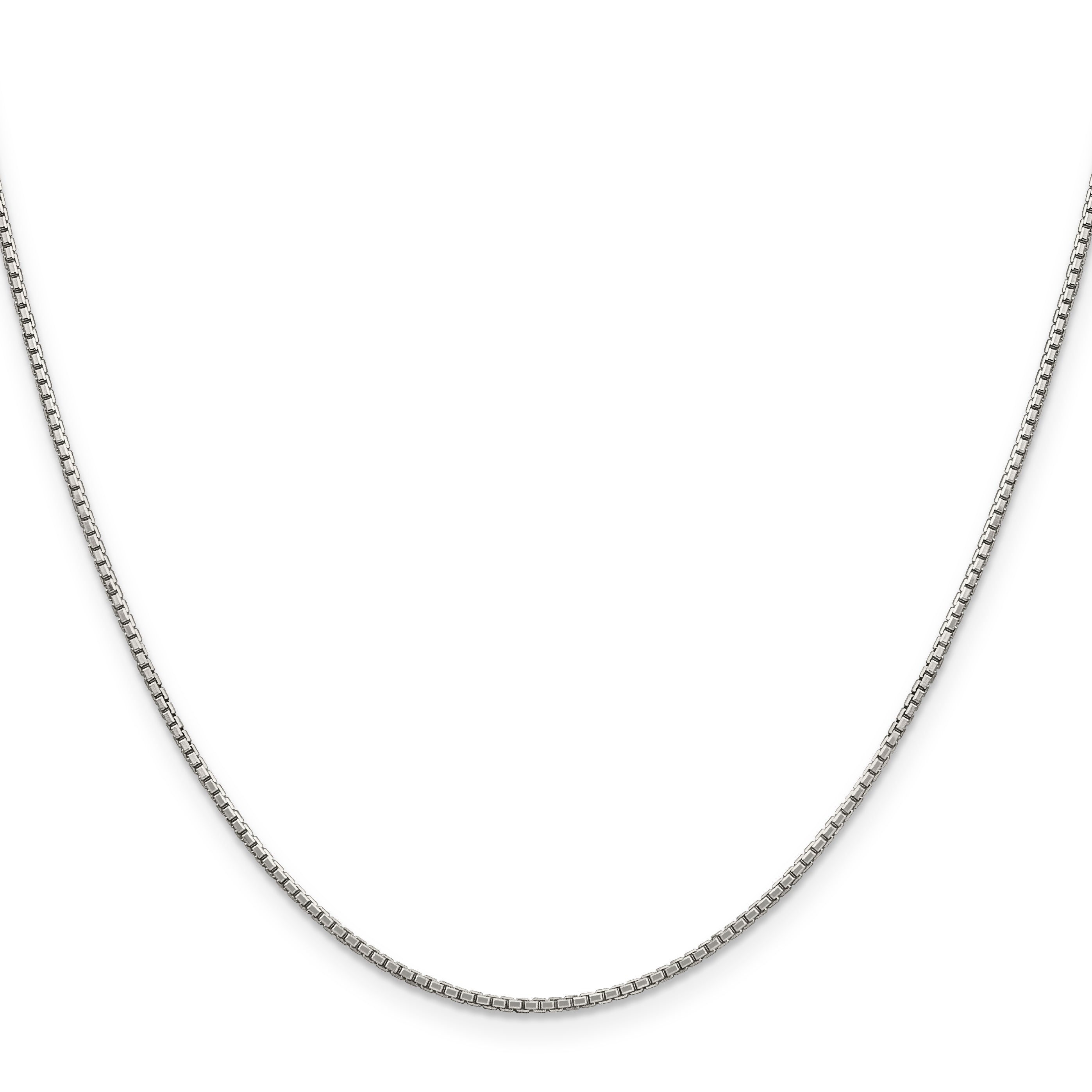 8-Sided Box Chain Necklace in Sterling Silver, 1.35mm Secondary image