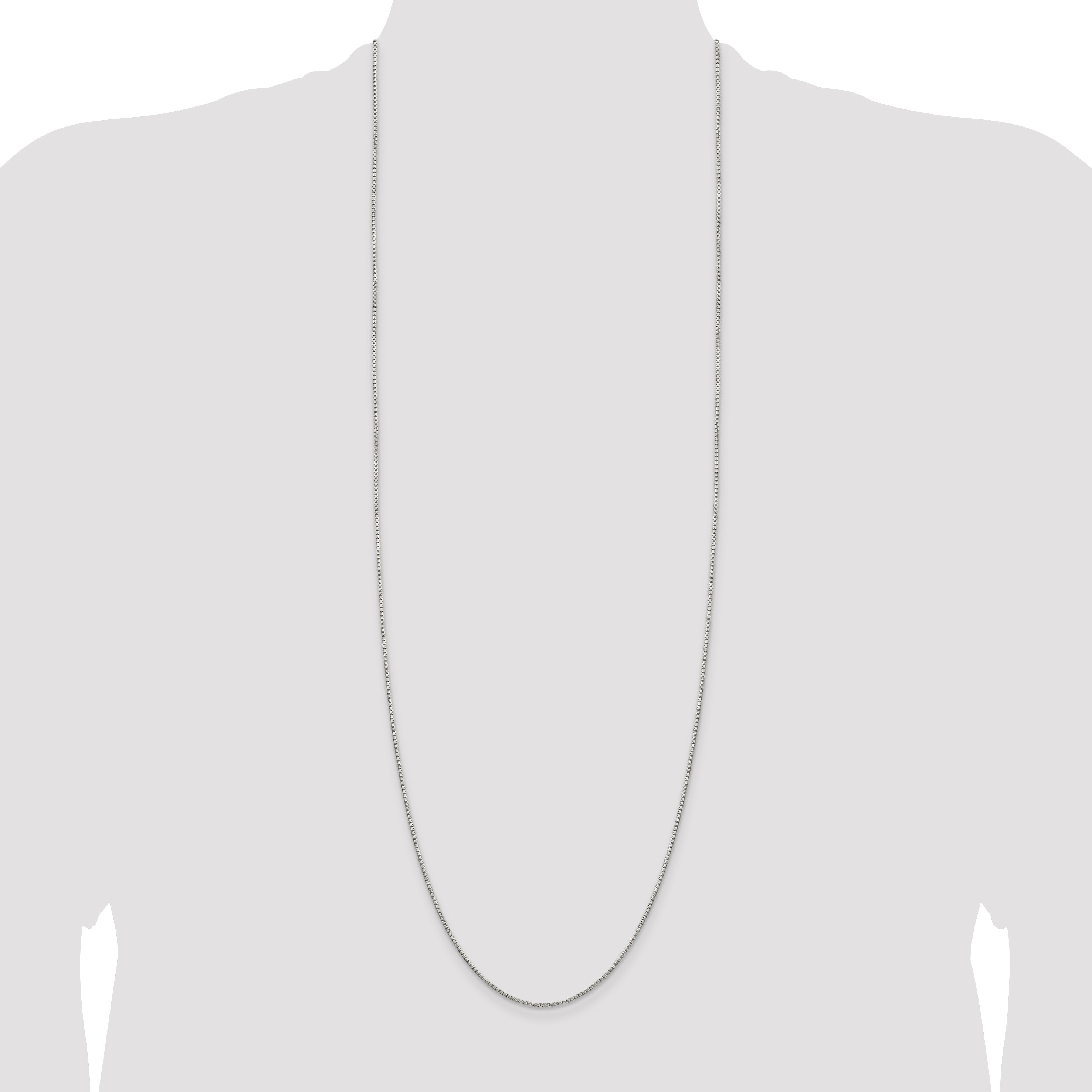Sterling Silver 1.35mm 8 Sided Box Chain