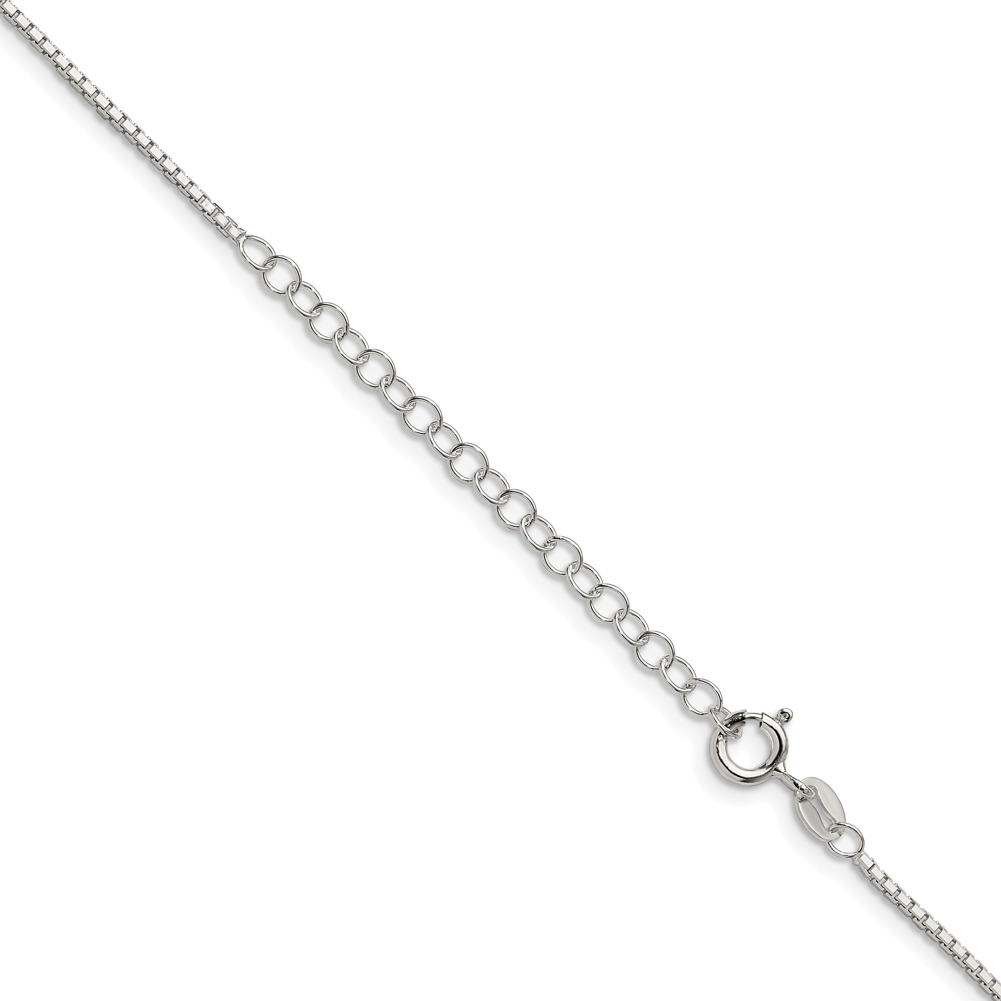 8-Sided Box Chain Necklace in Sterling Silver, 1.35mm Secondary image