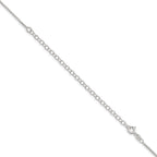Sterling Silver 1.35mm 8 Sided w/ ext. Box Chain