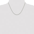 Sterling Silver Rhodium-plated 1.35mm 8 Sided Box Chain