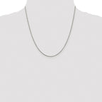 Sterling Silver Rhodium-plated 1.35mm 8 Sided Box Chain