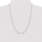 Sterling Silver Rhodium-plated 1.35mm 8 Sided Box Chain