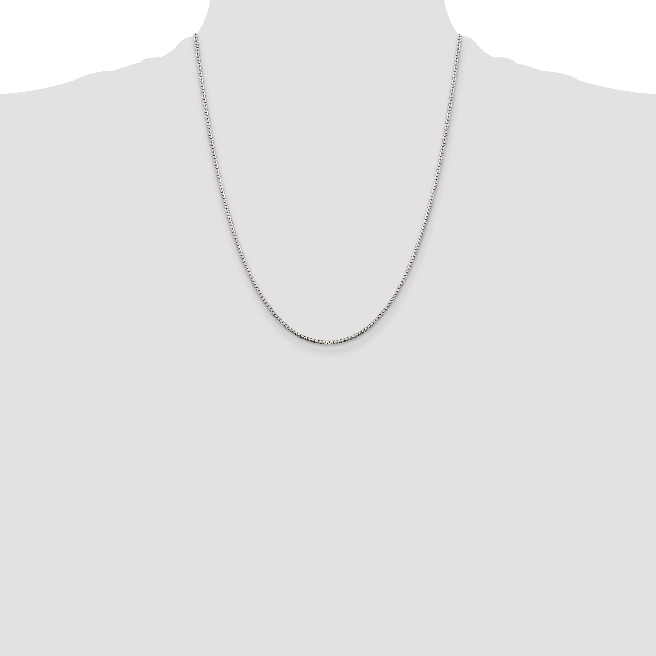 Sterling Silver 1.5mm 8 Sided Box Chain
