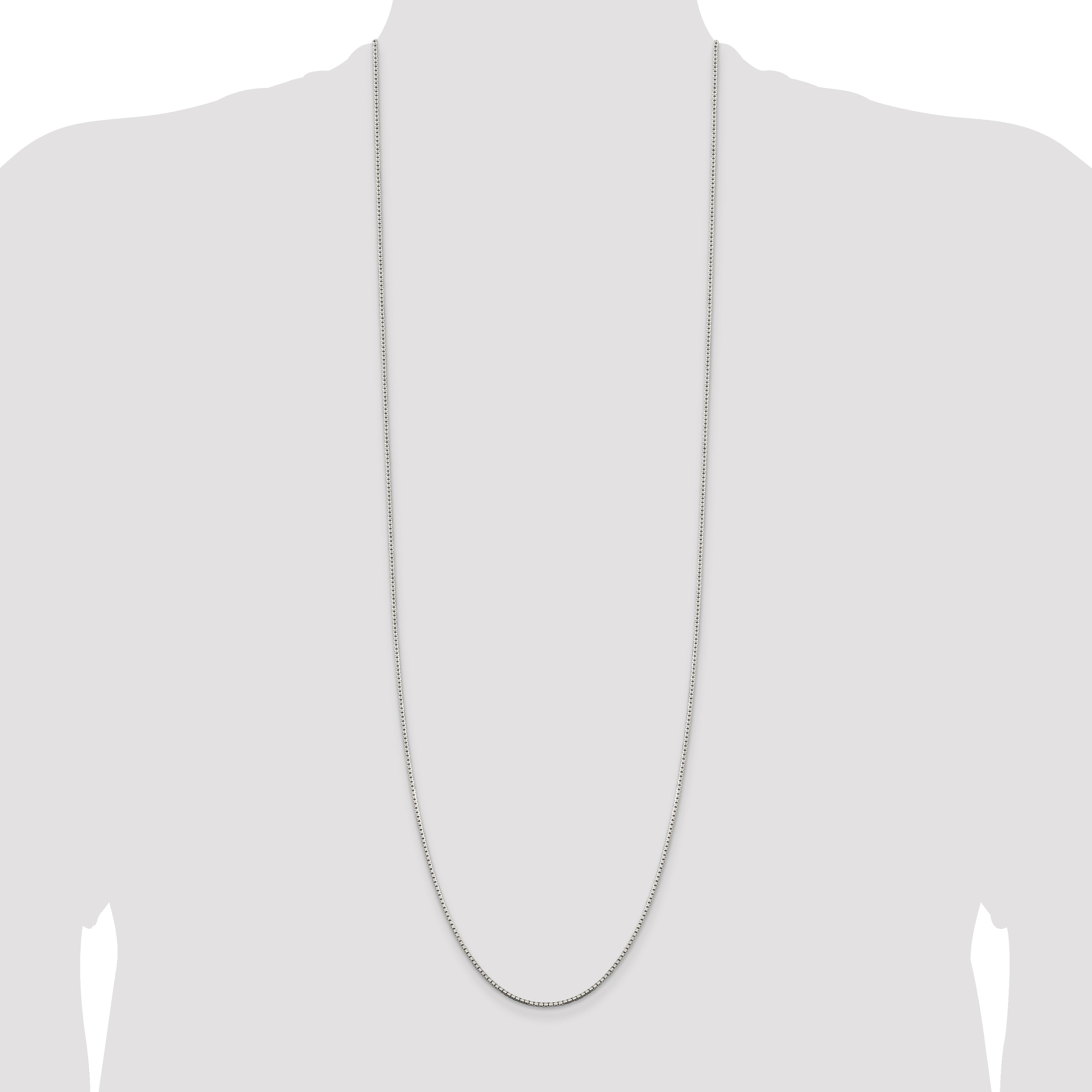 Sterling Silver 1.5mm 8 Sided Box Chain
