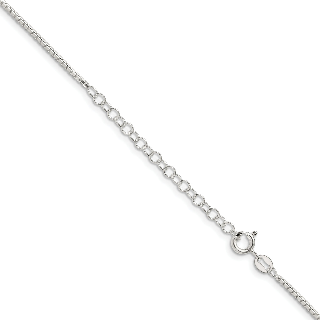 Sterling Silver 1.5mm 8 Sided w/ ext. Box Chain