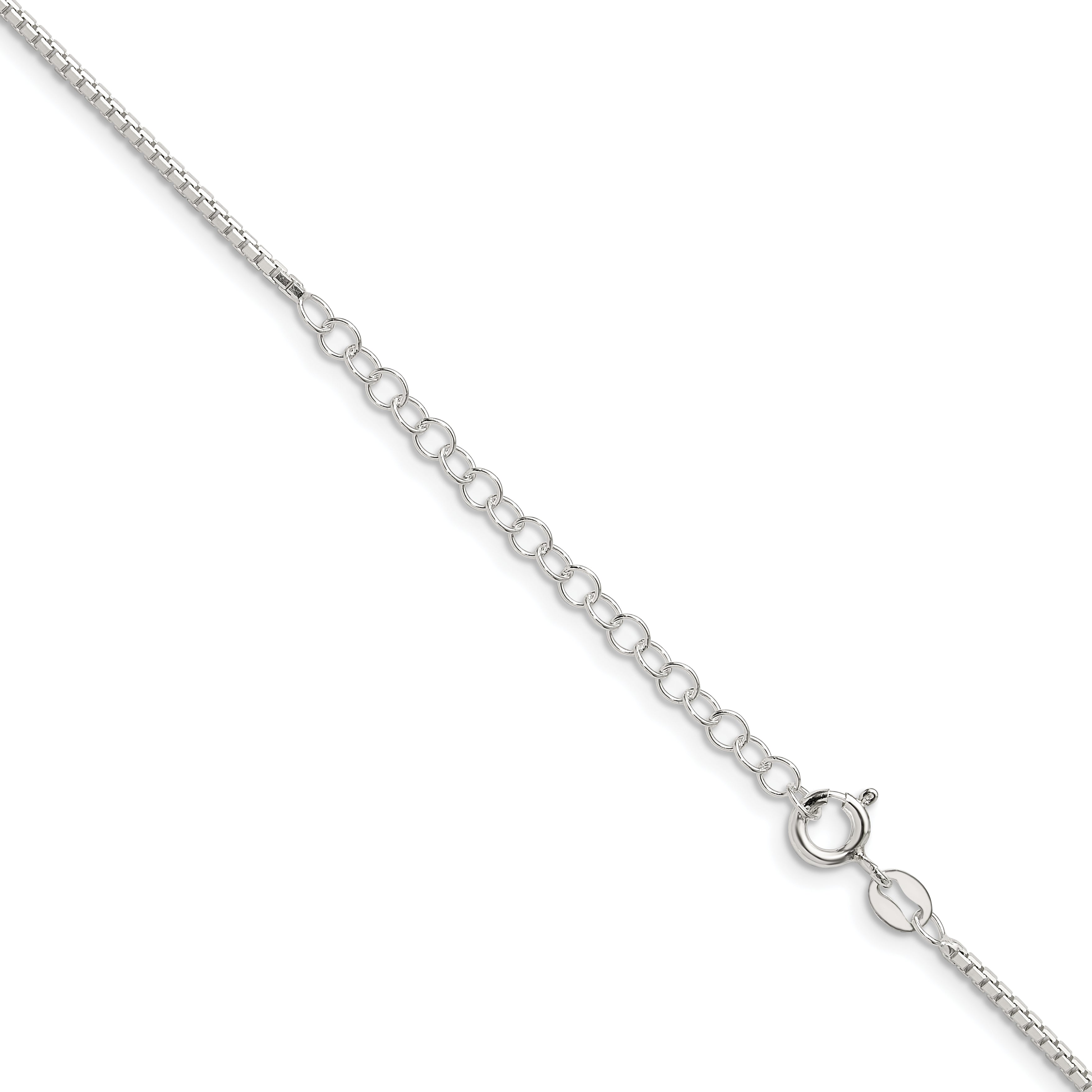 Sterling Silver 1.5mm 8 Sided w/ ext. Box Chain