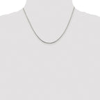 Sterling Silver Rhodium-plated 1.5mm 8 Sided Box Chain