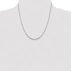 Sterling Silver Rhodium-plated 1.5mm 8 Sided Box Chain