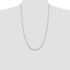 Sterling Silver Rhodium-plated 1.5mm 8 Sided Box Chain