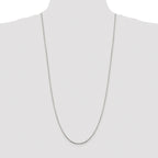 Sterling Silver Rhodium-plated 1.5mm 8 Sided Box Chain