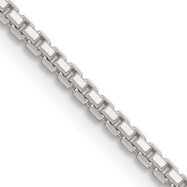 Sterling Silver 1.7mm 8 Sided Diamond-cut Box Chain Main image