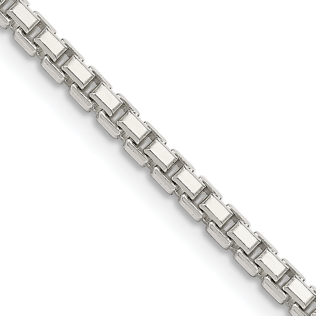 Sterling Silver 2.5mm 8 Sided Diamond-cut Box Chain Main image
