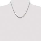 Sterling Silver Rhodium-plated 2.5mm 8 Sided Box Chain