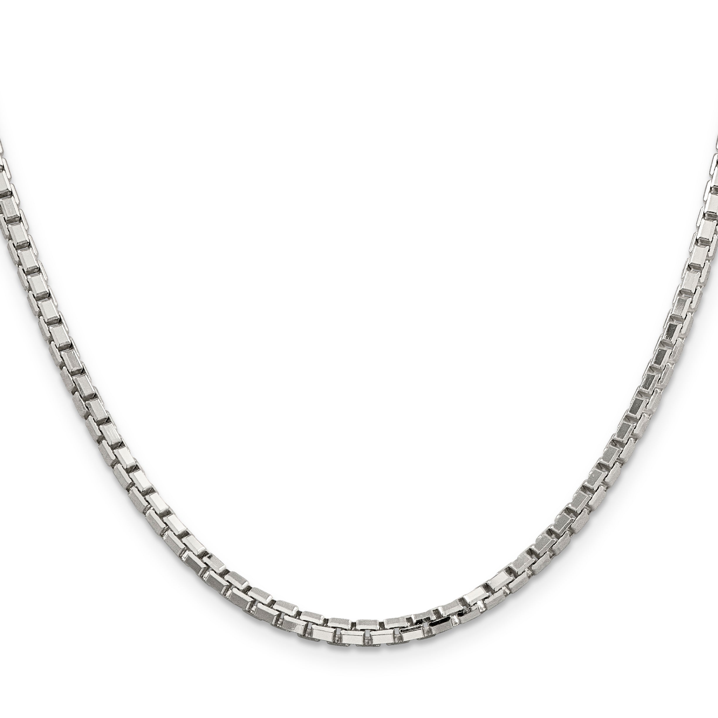 8-Sided Box Chain Necklace in Sterling Silver, 2.9mm Secondary image
