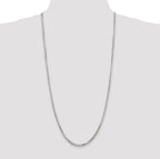Sterling Silver 2.9mm 8 Sided Diamond-cut Box Chain