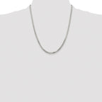 Sterling Silver Rhodium-plated 2.9mm 8 Sided Box Chain