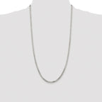 Sterling Silver Rhodium-plated 2.9mm 8 Sided Box Chain