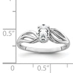 Sterling Silver Rhodium-plated White Topaz Ring