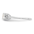 Sterling Silver Rhodium-plated White Topaz Ring