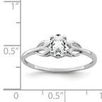 Sterling Silver Rhodium-plated White Topaz Ring