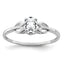 Sterling Silver Rhodium-plated White Topaz Ring
