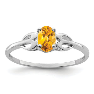 Twisted Bypass Citrine Ring in Sterling Silver - Sophia Jewelers