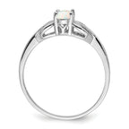 Sterling Silver Rhodium-plated Created Opal Ring