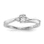Sterling Silver Rhodium-plated CZ & Diamond Birthstone Ring