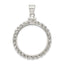 Wideband Distinguished Coin Jewelry Sterling Silver Polished Rope 26.4 x 1.8mm Susan B. Anthony Screw Top Coin Bezel Pendant