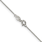 Sterling Silver Box Chain Necklace 0.6mm