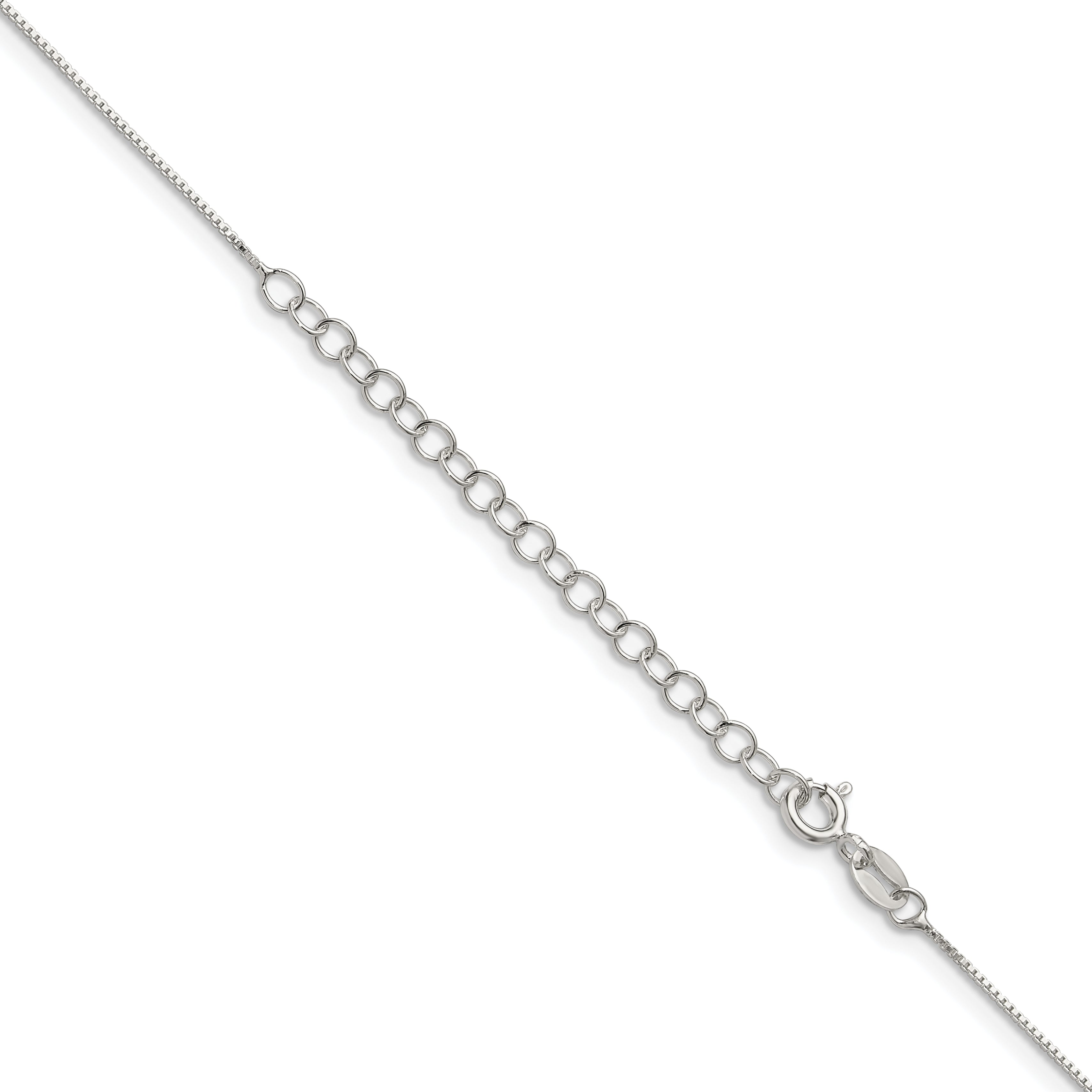 Sterling Silver .6mm Box Chain With 2in ext.