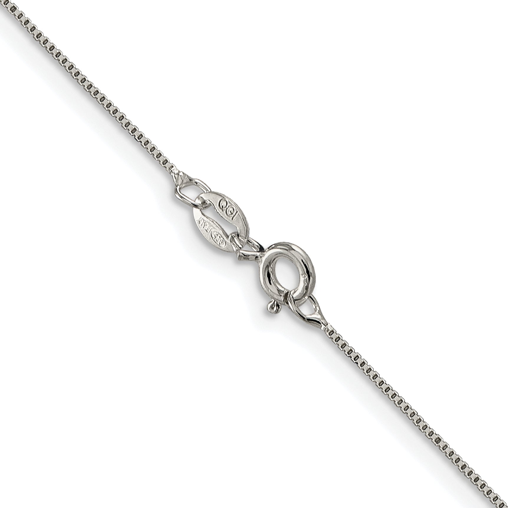 Sterling Silver Rhodium-plated .6mm Box Chain