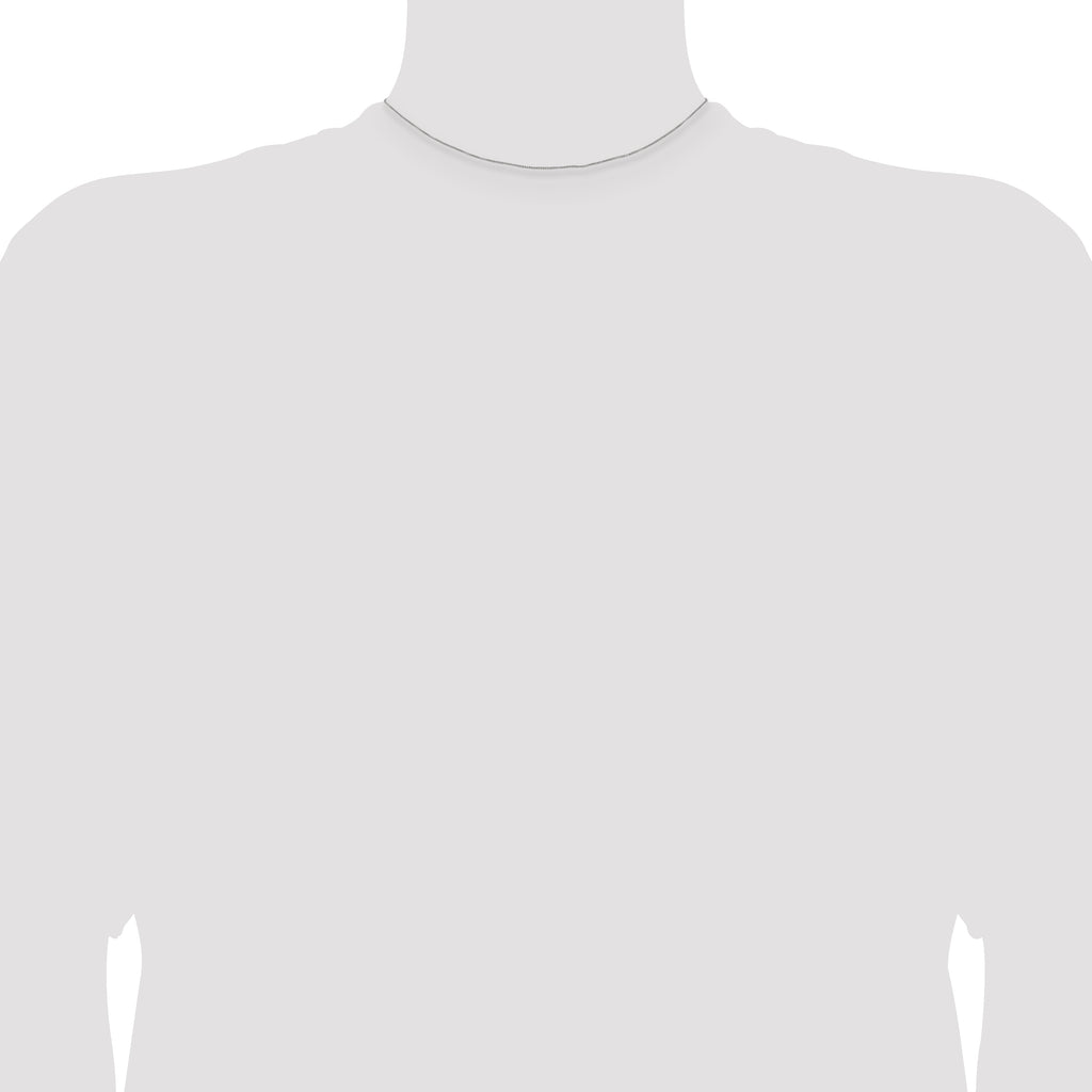 Sterling Silver Rhodium-plated .6mm Box Chain