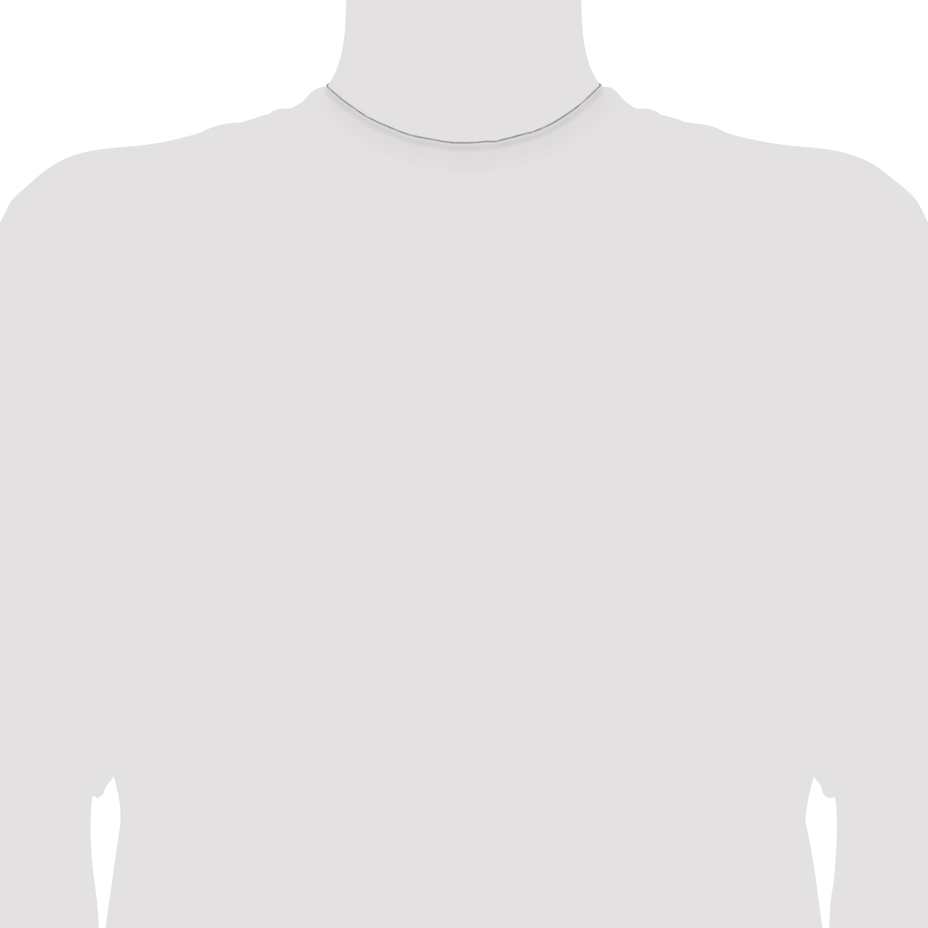 Sterling Silver Rhodium-plated .6mm Box Chain