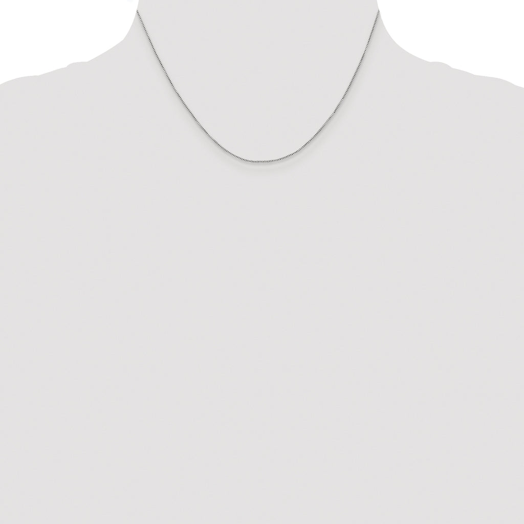 Sterling Silver Rhodium-plated .6mm Box Chain