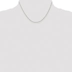 Sterling Silver Rhodium-plated .6mm Box Chain